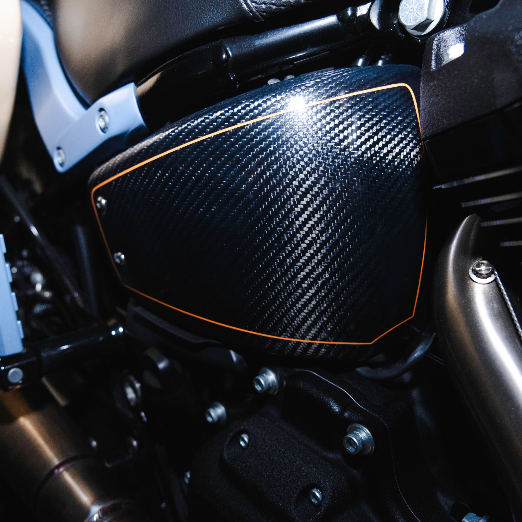 M8 Softail Carbon Fiber Side Covers